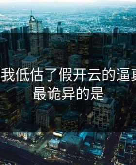 我承认我低估了假开云的逼真程度，最诡异的是